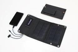 Solcellelader i "lommeformat" til opladning af f.eks. din mobil