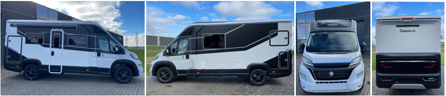 Chausson X650 Exclusive Line, har 140 HK og er med 6 trins manuel gear. 4 selepladser  2+2 sovepladser.