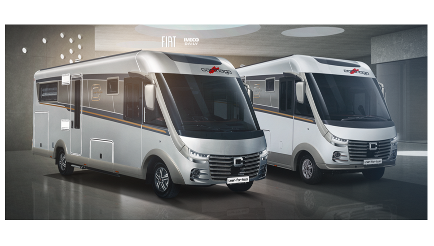 Liner-for-two - Premium Klasse. Chassis på enten Fiat Ducato eller Iveco.