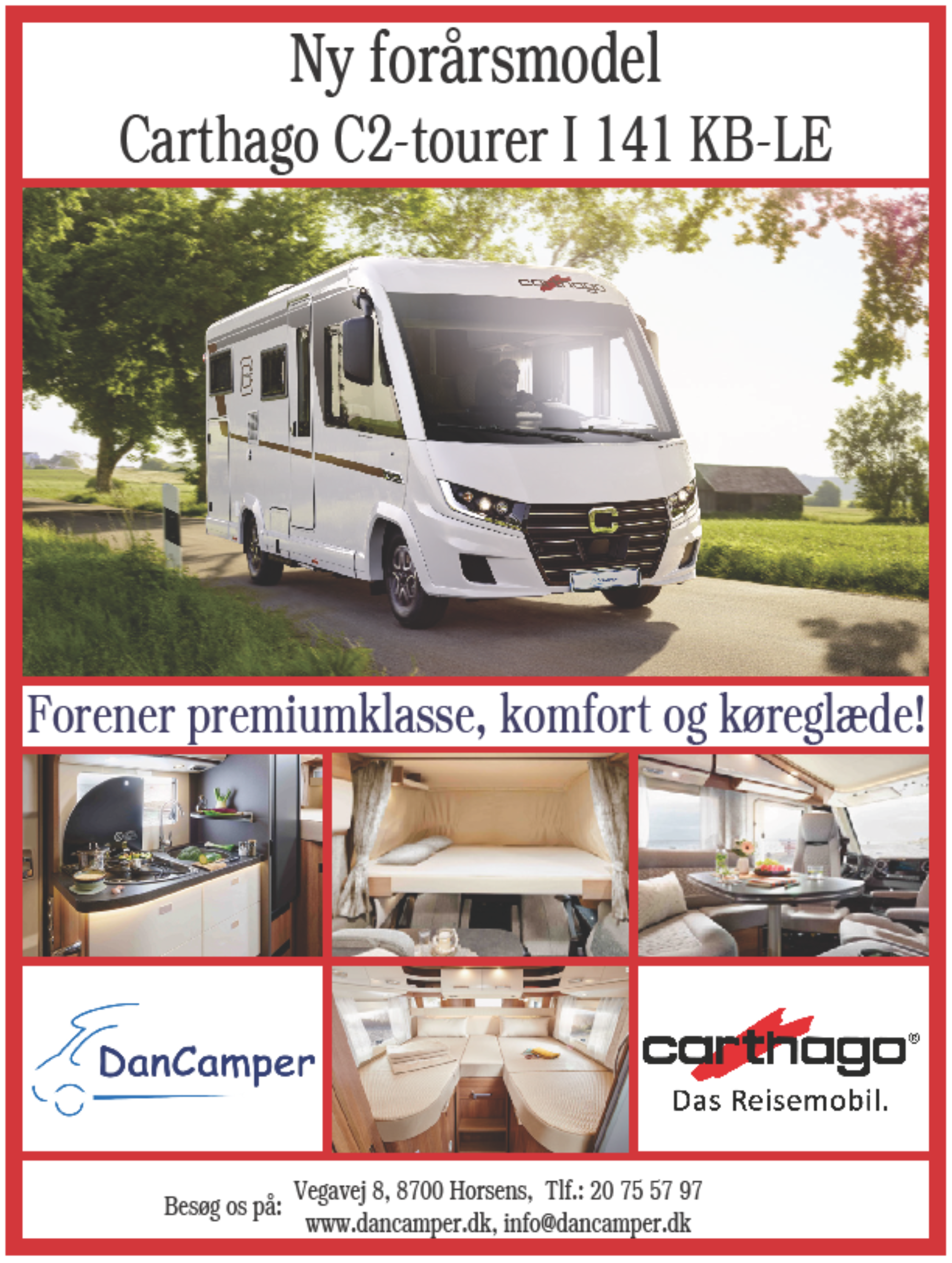 Vi kan næste ikke vente på at den luksuriøse Carthago-model lander i DanCamper!