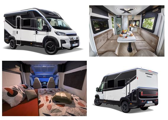 X550 Exclusive Line udmærker sig ved at være blot 5,99 m lang og have et fantastisk stort opholdsrum og en let tilgængelig og opredt sænkeseng, hvor der blot skal trykkes på kontakten, så sengen kører ned lige over safahøjden.