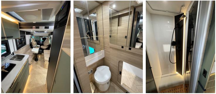 Badeværelset med wellness-afdeling og den rummelige garage gør virkelig den nye X640 til en helt unik, kompakt autocamper! Kom og oplev den fantastiske camper, når vi får den hjem til DanCamper.